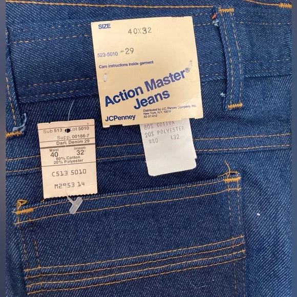 Vintage Deadstock JC Pennys Action Master Jeand 40x32